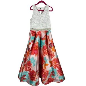 Speechless Big Girl Floral Lace Party Gown Dress